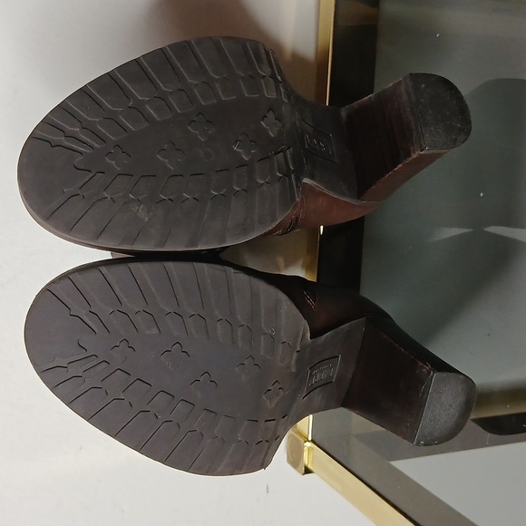 Ralph Lauren brown leather heeled boots size 7.5 - Picture 7 of 16